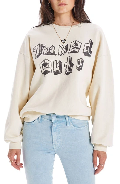 Mother The Drop Square Stargazer Cotton Graphic Sweatshirt In Tuned Out
