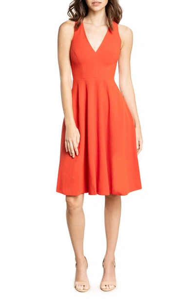 DRESS THE POPULATION CATALINA FIT & FLARE COCKTAIL DRESS