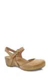Dansko Tiffani Sandal In Tan Milled Burnished