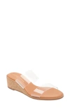Andre Assous Women's Caran Slip On Espadrille Platform Wedge Sandals - Exclusive In Clear/ Clear