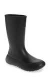Ferragamo Logo-detailed Rubber Rain Boots In Nero