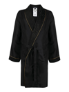 VERSACE BLACK SILK ROBE