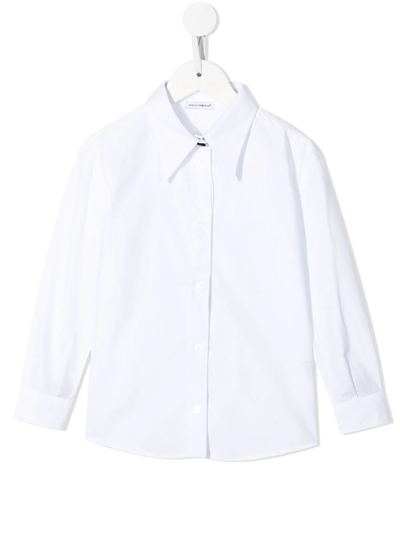 Dolce & Gabbana Kids' Button-down Shirt In White