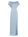 MARCHESA NOTTE WOMEN'S EMBELLISHED SATIN CREPE COLUMN GOWN