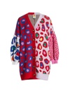 FARM RIO WOMEN'S LEOPARD POP COTTON CARDIGAN