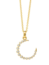 Syna Women's Cosmic 18k Gold & Champagne Diamond Crescent Charm