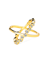 Syna Women's Cosmic 18k Gold & Diamond Cross Ring