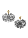 Syna Women's Jardin Sterling Silver, 18k Yellow Gold, & Diamond Reef Drop Earrings