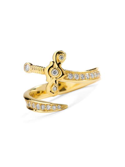 Syna 18k Yellow Gold Diamond Mogul Sword Ring