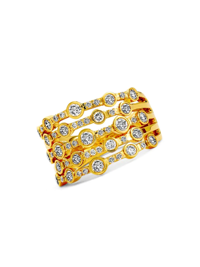 Syna Women's Cosmic 18k Gold & Diamond Starry Night Ring