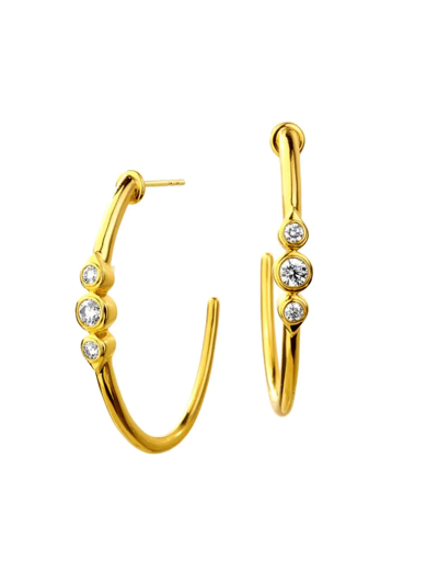 Syna 18k Diamond Mogul Hoop Earrings In Gold