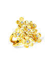 SYNA WOMEN'S JARDIN 18K GOLD & DIAMOND SATIN FLOWER RING