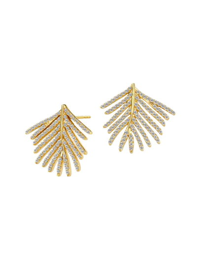Syna Women's Jardin 18k Gold & Diamond Palm Leaf Earrings