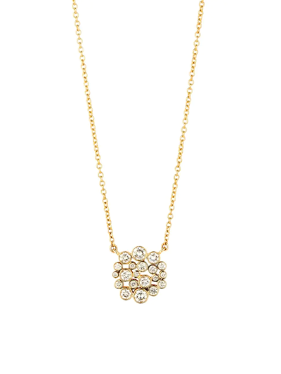 Syna Women's Cosmic 18k Gold & Diamond Cluster Necklace