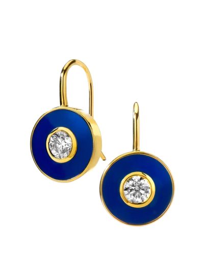 Syna Women's Cosmic 18k Yellow Gold, Enamel, & Diamond Drop Earrings