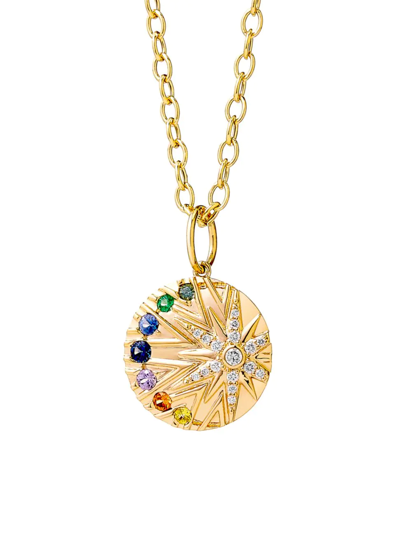 Syna Women's Cosmic 18k Yellow Gold & Multi-gemstone Star Pendant Necklace