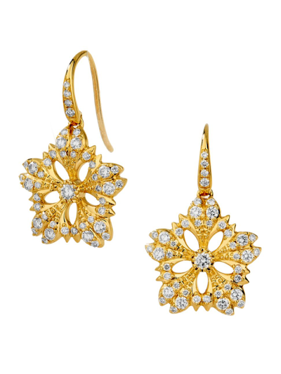 Syna Women's Jardin 18k Gold & Diamond Flower Earrings