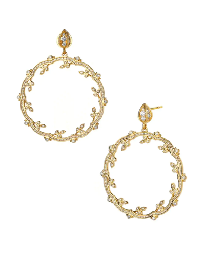 Syna Women's Mogul 18k Gold & Diamond Twine Earrings