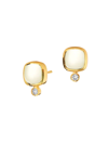Syna Women's Candy Mini 18k Gold, Agate & Diamond Stud Earrings