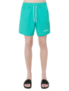 Amiri Logo-print Drawstring Swim-shorts In Aquamarine