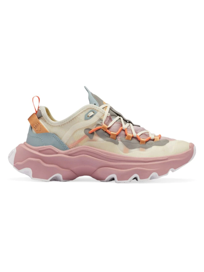 Sorel Kinetic Breakthru Tech Colorblock Sneakers In Chalk Eraser Pink