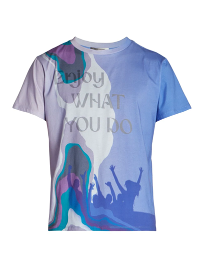 Isabel Marant Men's Enjoy What You Do Sunset T-shirt In Blue