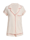Eberjey Gisele 2-piece Shortie Pajama Set In Pearl Blush Haute Red