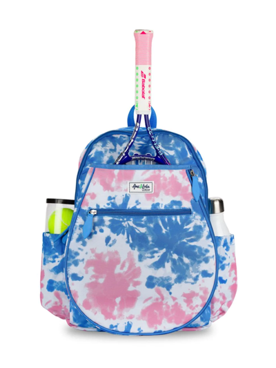 Ame & Lulu Kids' Little Girl's & Girl's Big Love Tie-dye Tennis Backpack In Blue Pink