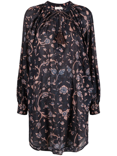 Ulla Johnson Biarritz Floral-print Tunic In Blue