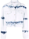 Shop Stella Mccartney Tie-dye Denim Jacket In Blue