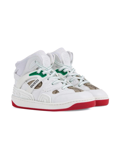 Gucci Kids' Boys White High-top Trainers