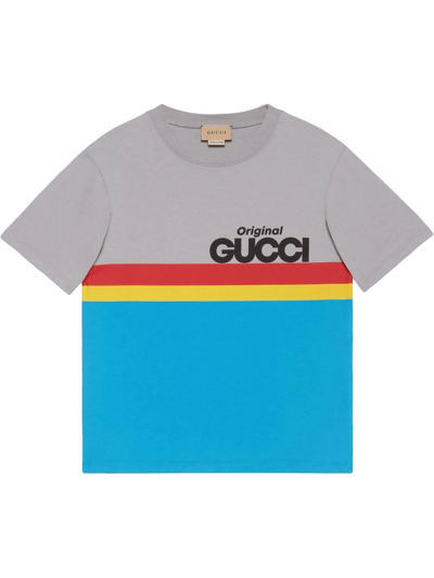 Gucci Kids' Original  拼色t恤 In Multicolor