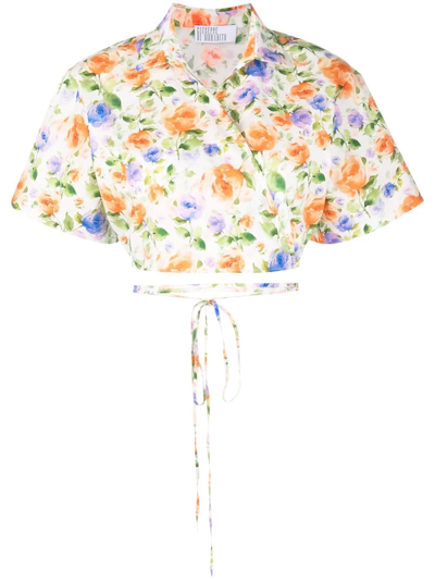 Giuseppe Di Morabito Floral-print Short-sleeve Shirt In Multicolor