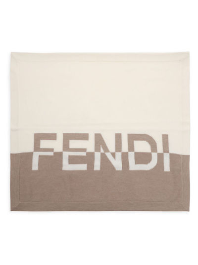 Fendi Baby's Double Layer Logo Blanket