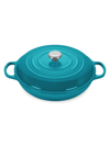 Le Creuset 5-quart Signature Cast Iron Braiser In Caribbean