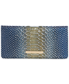 Brahmin Ady Croc Embossed Leather Wallet In Serenity