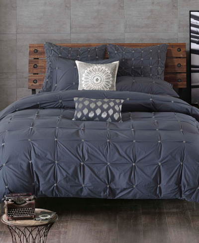 Ink+ivy Masie Tufted Duvet Cover Set, Full/queen In Navy