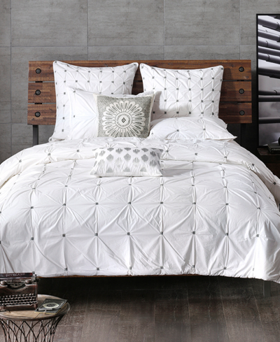 Ink+ivy Masie Tufted Duvet Cover Set, King In White