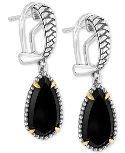 Effy Collection Effy Onyx Drop Earrings In Sterling Silver