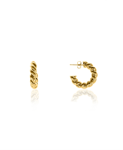Oma The Label Women's Naija 18k Gold Plated Brass Small Hoop Earrings, 0.8" In Gold Tone