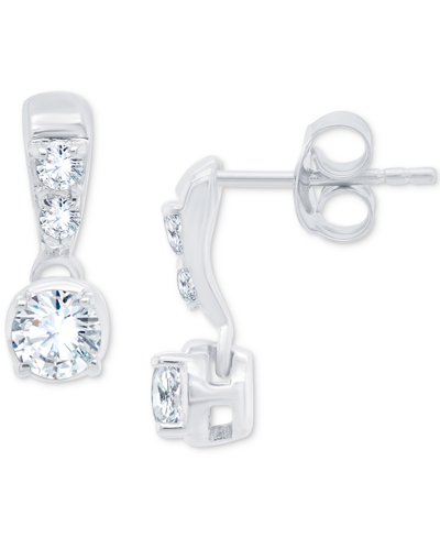 Forever Grown Diamonds Lab-created Diamond Drop Earrings (1/4 Ct. T.w.) In Sterling Silver