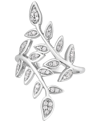 Macy's Diamond Vine Statement Ring (1/4 Ct. T.w.) In Sterling Silver In Sterling Silver