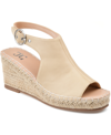 Journee Collection Journee Crew Espadrille Wedge Sandal In Nude