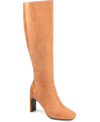 Journee Collection Elisabeth Croc Embossed Tall Boot In Tan