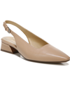 Naturalizer Ginger Snip Toe Dress Slingbacks In Crème Brulee Leather