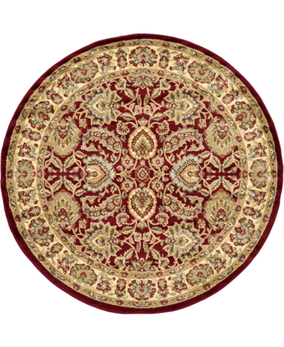 Bayshore Home Passage Psg9 6' X 6' Round Area Rug In Red