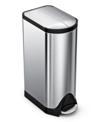 SIMPLEHUMAN BRUSHED STAINLESS STEEL 30 LITER FINGERPRINT PROOF BUTTERFLY STEP TRASH CAN