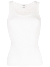 Agolde Poppy Organic Cotton-blend Tank Top In Plain White