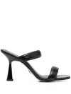 Michael Michael Kors Clara Leather High-heel Mules In Black