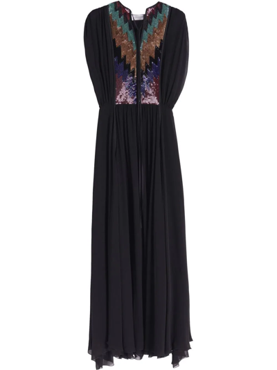 Victoria Beckham Women's Embroidered & Beaded Silk Dress In Black
